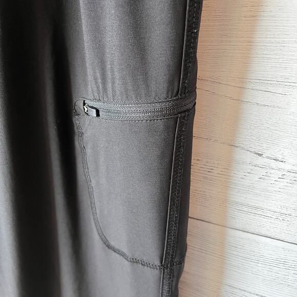 Eddie Bauer Pants Womens Size 8 Black Fleece Lined Elastic Waist Drawstrings - Picture 8 of 16